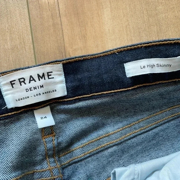 Frame Denim Le High Skinny Denim Jeans Sz 24 - Picture 6 of 8